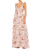 Floral Tiered Gown