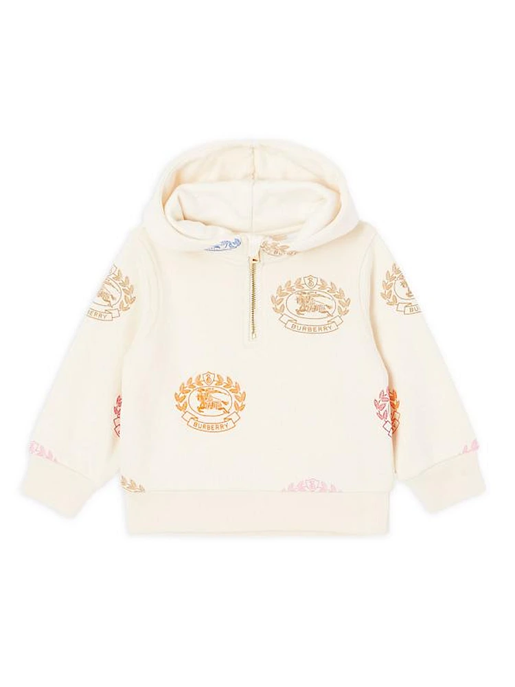 Baby Girl's & Little Girl's Sidney Crest Cotton Hoodie