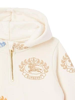 Baby Girl's & Little Girl's Sidney Crest Cotton Hoodie