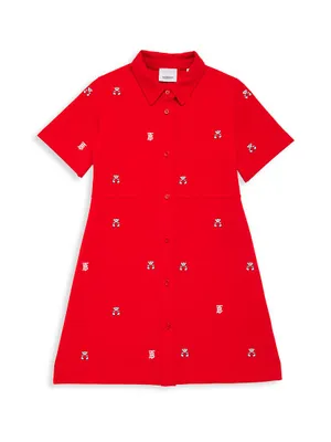 Little Girl's & Teddy Bear Polo Dress