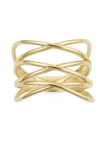 14K Yellow Solid Gold West Side Highway Ring