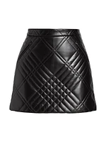 Casia Quilted Leather Miniskirt