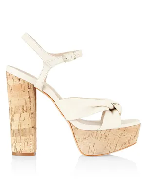 COLLECTION Leather Cork Platform Sandals