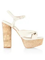 COLLECTION Leather Cork Platform Sandals