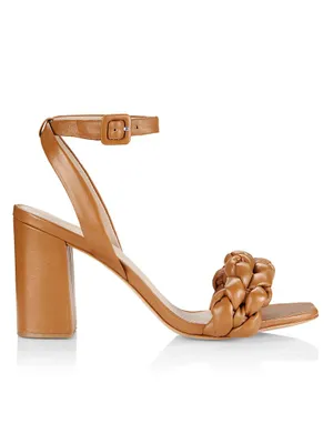 COLLECTION Braided Leather Block-Heel Sandals