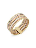 14K Tricolor Gold Power Stack Ring