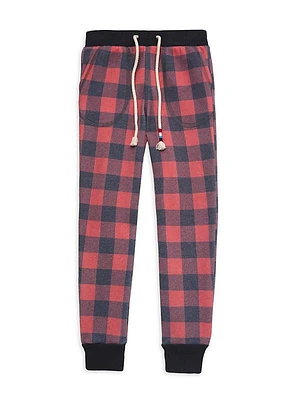 Little Girl's & Girl's Buffalo Plaid Print Joggers