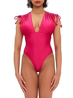 Roba Drawstring One-Piece Swimsuit