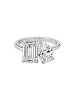 Statement Rings The Toi Et Moi 18K White Gold & 3.50 TCW Lab-Grown Diamond Engagement Ring