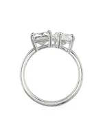 Statement Rings The Toi Et Moi 18K White Gold & 3.50 TCW Lab-Grown Diamond Engagement Ring