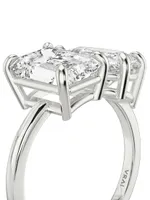 Statement Rings The Toi Et Moi 18K White Gold & 3.50 TCW Lab-Grown Diamond Engagement Ring