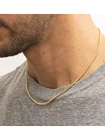 14K Yellow Solid Gold Round Bodega Box Chain