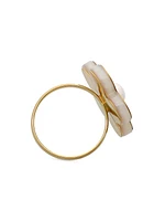 Roxana 18K Gold-Plated Silver & Faux Pearl Ring