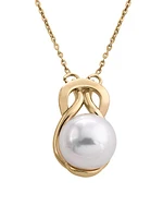 Vega 18K Gold-Plated & Lab-Grown Pearl Necklace