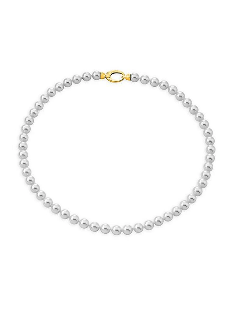 Lyra 18K-Gold-Plated & Imitation Pearl Necklace