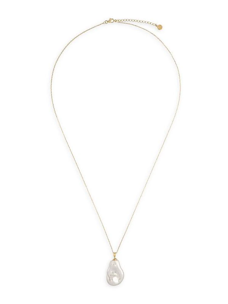 Keila 18K Gold-Plate & Faux Wild Pearl Pendant Necklace