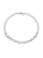 Venus Rhodium-Plated, Lab-Grown Pearls & Cubic Zirconia Necklace