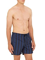 Bulldog Striped Drawstring Swim Shorts