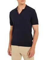 Horton Short-Sleeve Polo Sweater