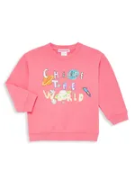 Littlle Girl's & Change The World Crewneck Sweatshirt