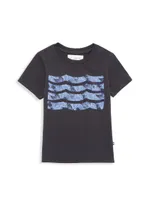 Little Girl's & Girls Floral Lagoon Waves T-Shirt