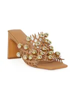 Aster Mesh Studded Mules