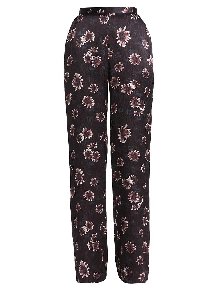 Peaton Floral Silk Pants