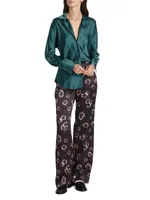 Peaton Floral Silk Pants