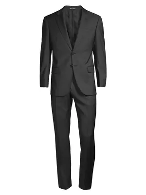 Micro Textured Wool Suit