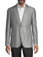 Textured Single-Breasted Blazer