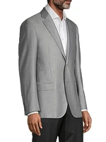 Textured Single-Breasted Blazer