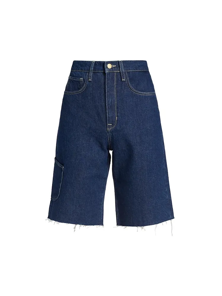 Ms. Cali Cut-Off Denim Cargo Shorts