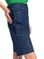 Ms. Cali Cut-Off Denim Cargo Shorts