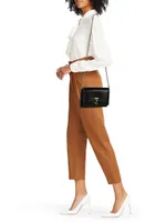 Avenue Leather Clutch-On-Chain
