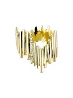 Stalactite 14K-Yellow-Gold & 0.15 TCW Diamonds Ring