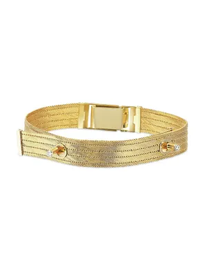 Olden Bold 14K Yellow Gold & 0.04 TCW Diamond Bracelet