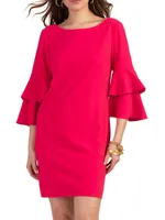 Leona Tiered Bell-Sleeve Minidress