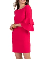 Leona Tiered Bell-Sleeve Minidress