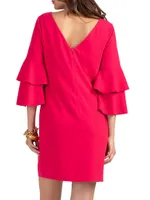 Leona Tiered Bell-Sleeve Minidress