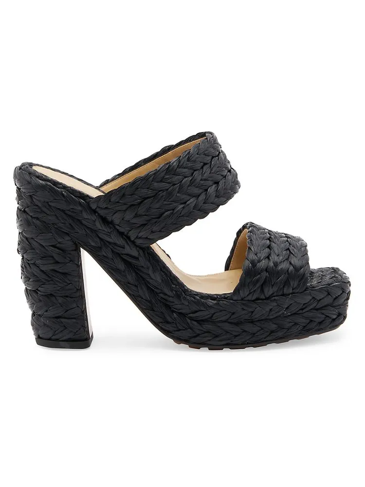 Woven Straw 120 Platform Sandals