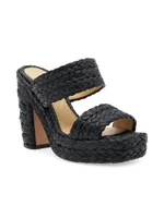 Woven Straw 120 Platform Sandals