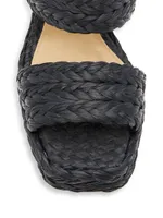 Woven Straw 120 Platform Sandals