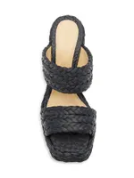 Woven Straw 120 Platform Sandals