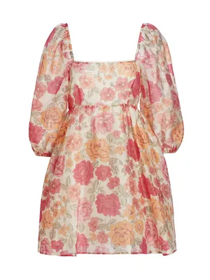 Blake Floral Tie-Back Minidress