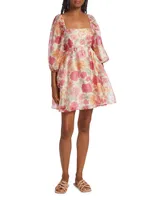 Blake Floral Tie-Back Minidress