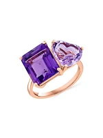 14K Rose Gold & Amethyst Ring