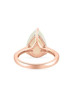 14K Rose Gold, Ethiopian Opal, & 0.23 TCW Diamond Ring