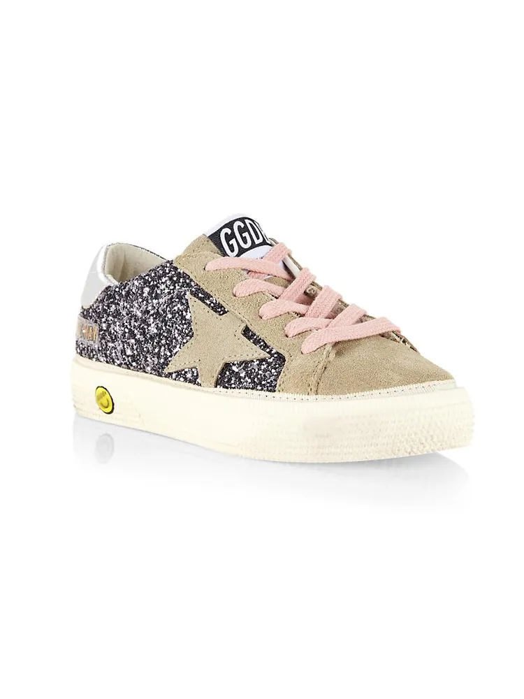 Baby Girl's, Little Girl's & Glitter Suede Platform Sneakers