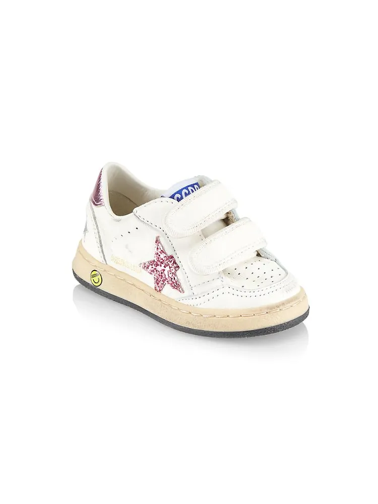 Baby Girl's & Little Ballstar Glitter Star Sneakers