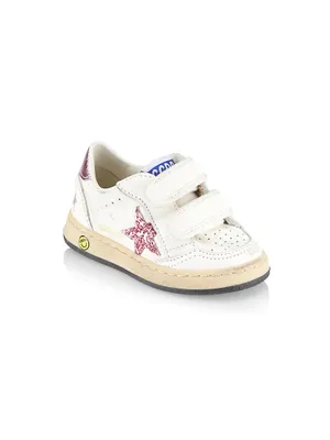 Baby Girl's & Little Ballstar Glitter Star Sneakers